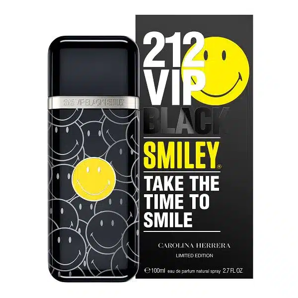 Perfume 212 Vip Black Smiley Limited Edition Carolina Herrera 100ml EDP